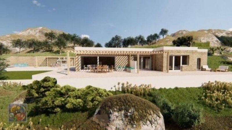 Pitisdia Kreta, Südküste Pitisdia luxuriöse Natursteinvilla (Projekt) mit Meerblick in der Nähe des Strandes Haus kaufen